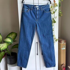 Tibi Elfi Medium Stone Wash Denim Blue Jeans